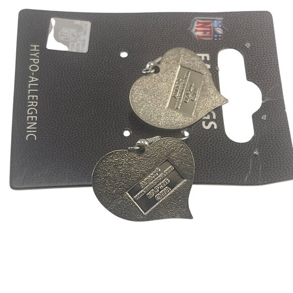 Seattle Seahawks Heart-Shaped Hypo-Allergenic Earrings With NFL Logo For Fans - Picture 4 of 6